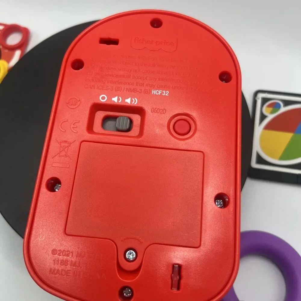 COMPLETE Fisher-Price Laugh & Learn Counting & Colors UNO WORKS 5 Cards & Ring